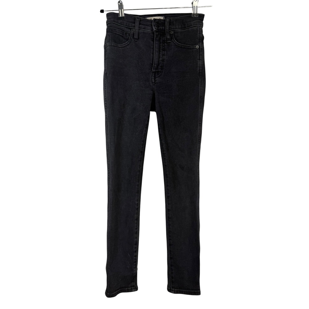 Madewell 10 High-Rise Skinny Jeans Black Wash 24P Petite